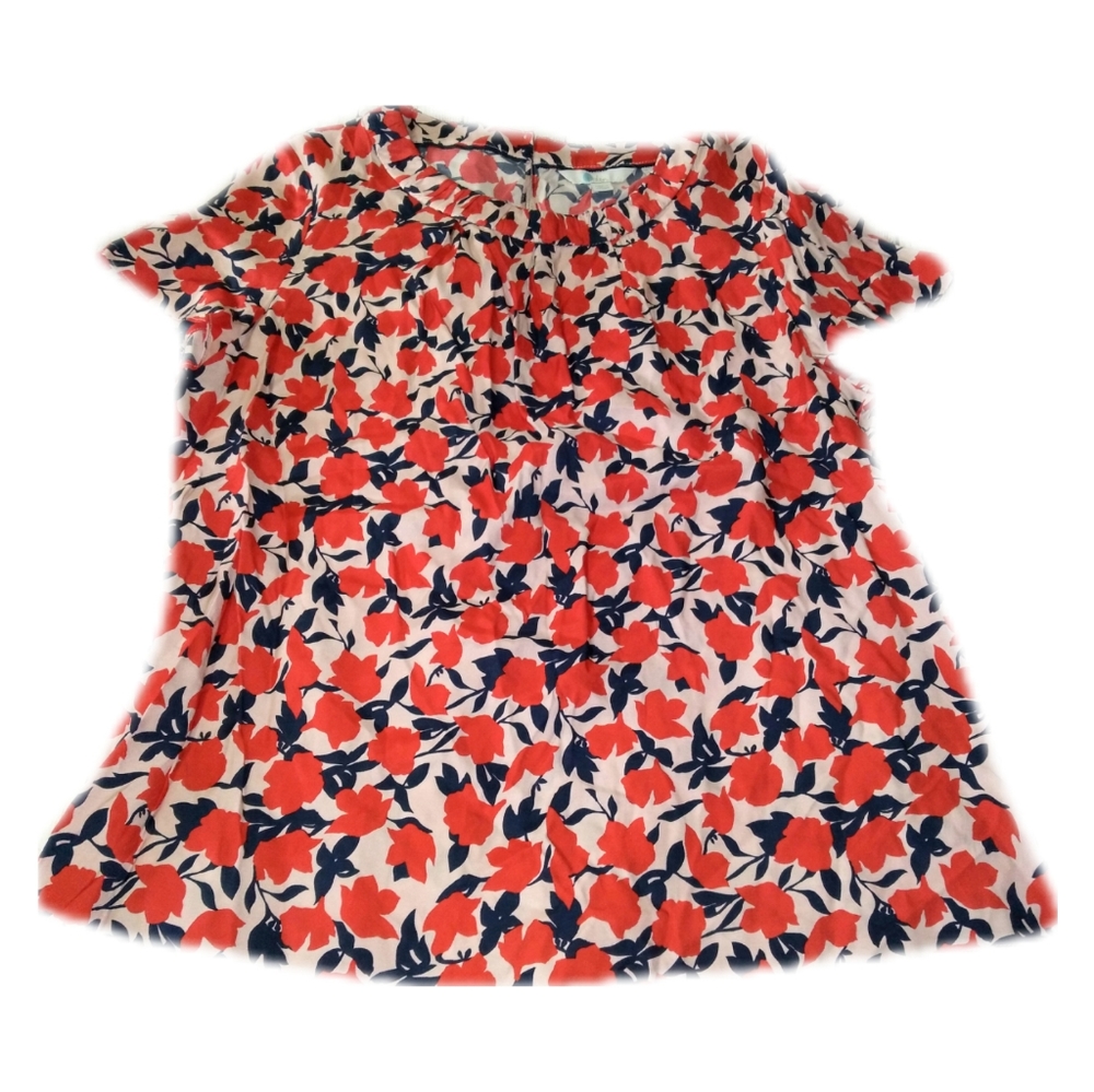 Womens Boden Carey red floral top size 12